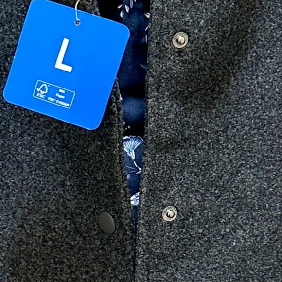 Well Worn Women's Bomber Style Jacket Coat Size L Charcoal Gray Contemporary NEW - Picture 8 of 15